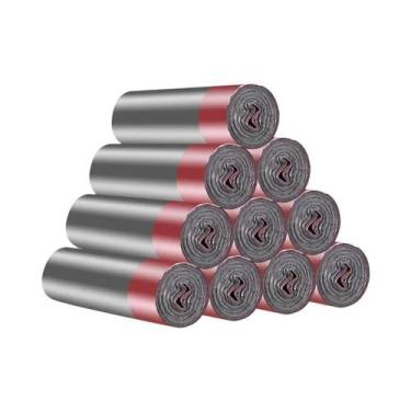 Imagem de Saco de lixo doméstico espesso com cordão, portátil, com fechamento au