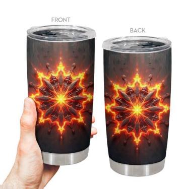 Imagem de Copo de viagem Oasisdream 600ml de aço inoxidável com tampa