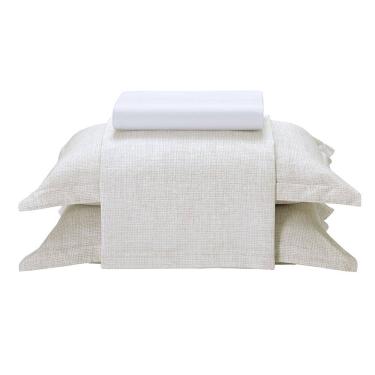 Imagem de Jogo de Cama Casal 100% Algodao Percal 180 Fios Uni Dohler Kit 4 Pecas