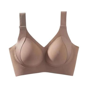 Imagem de Sutiã Sem Costura De Tamanho Grande Para Mulheres, Estilo Fino, Sem Fi
