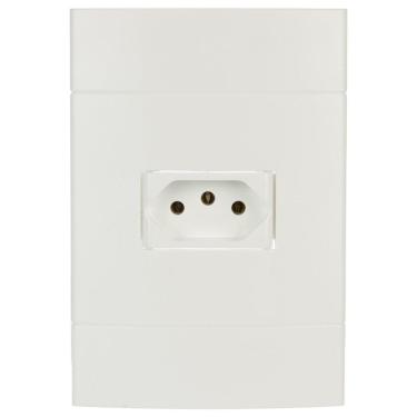 Imagem de Conjunto Tomada 2 Pinos + Terra 10 Amperes 250 Volts Branco Lunare Prm444721 Schneider Conj.toma