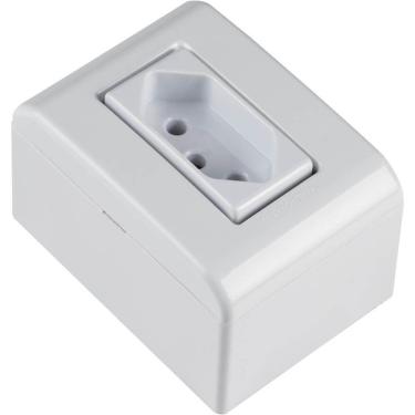 Imagem de Caixa de Sobrepor com 1 Tomada 2p+t 10 Ampères 250 Volts Lixflex Branca 57304002 Tramontina Caix