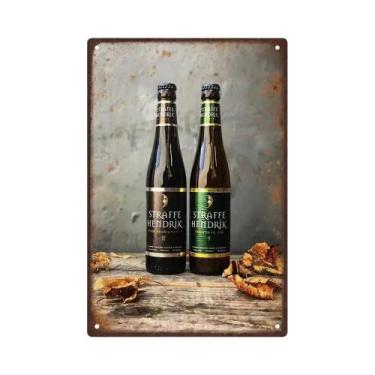 Imagem de Placa De Metal Vintage Retro Malibu Para Cerveja, Uísque E Vinho, Deco