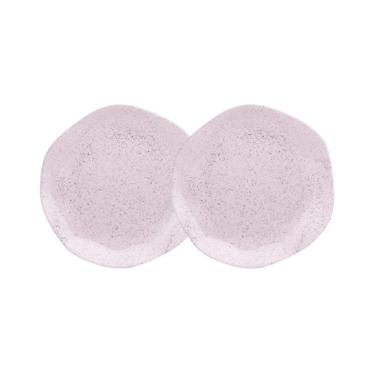 Imagem de Conjunto 2 Pratos De Sobremesa 21,5cm Ryo Pink Sand Porcelana Oxford