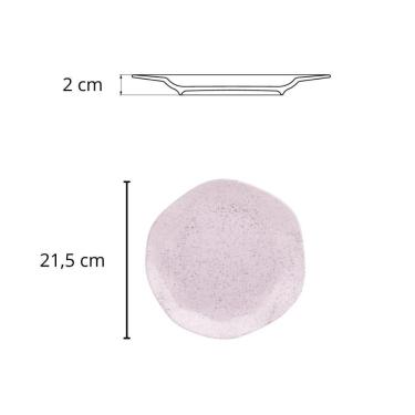 Imagem de Conjunto 2 Pratos De Sobremesa 21,5cm Ryo Pink Sand Porcelana Oxford