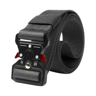 Imagem de Cinto Tático Masculino Com Fivela De Metal, Cinto De Lona Multifuncion