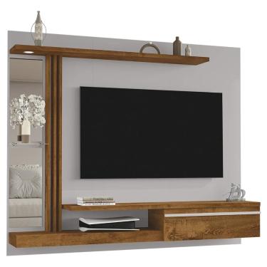 Imagem de Painel Tv 55 Pol Bancada Suspensa 160cm Denver Off-naturalle - Bechara