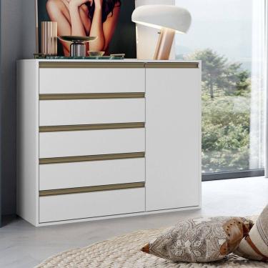 Imagem de Comoda 5 Gavetas 1 Porta em MDF Select Belmax