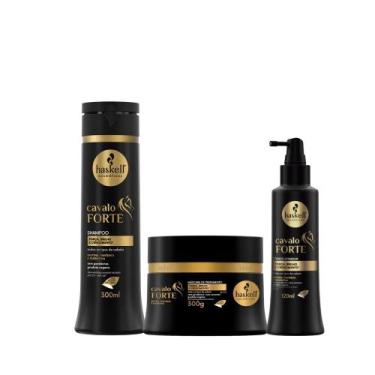 Imagem de Kit Haskell Cavalo Forte Shampoo 300ml + Máscara 300g + Tônico 120ml  