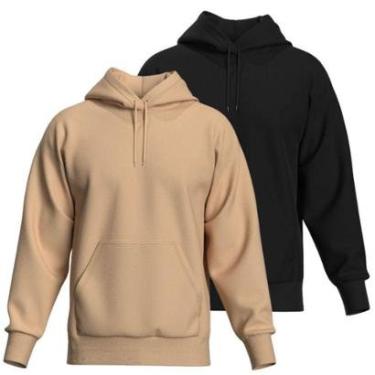 Imagem de Kit 2 Blusas De Moletom Hyve Modelo Canguru Com Capuz Para o Frio Masculino-Masculino