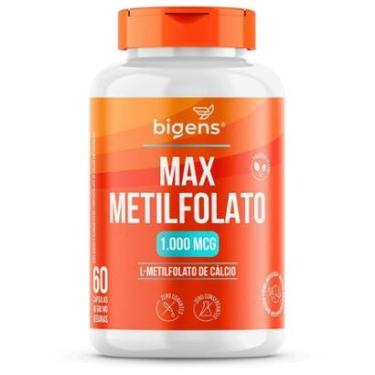 Imagem de Max Metilfolato L-metil Folato 1000mcg Forma Ativa do Ácido Fólico 60 Caps - Bigens-Uni...