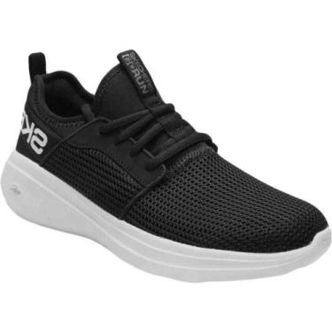 Imagem de Tênis Slip On Masculino Go Run Fast Valor 55103 Skechers, Preto, Branc