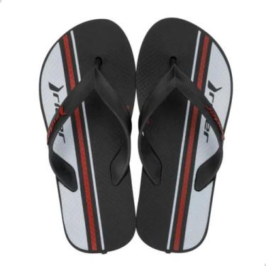 Imagem de Chinelo Infantil Masculino Dedo Borracha Rider 12342, Preto, Branco, P