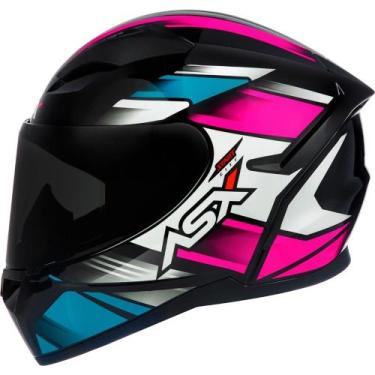 Imagem de Capacete ASX City Start Preto / Turquesa / Rosa, 56