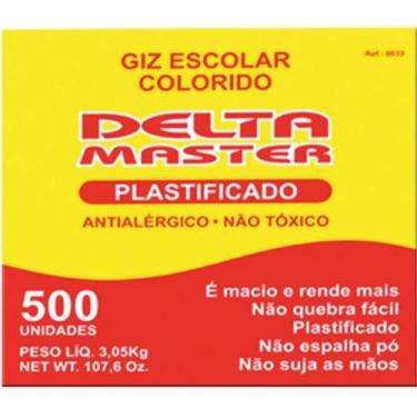 Imagem de Giz Escolar Colorido Master Caixa C/500 Unidades Giz Escolar Colorido 