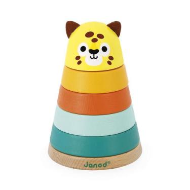 Imagem de Brinquedo de madeira educativo - onça de empilhar tropik - Janod