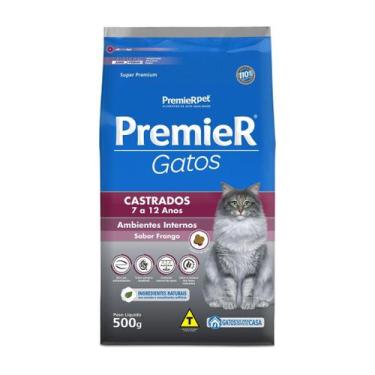Imagem de Ração Premier Ambientes Internos Gatos Castrado 7 a 11 anos sabor Fran