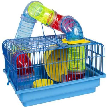 Imagem de Gaiola Roedores Hamster, Gerbil, Brasileirinha Tubo Luxo Azul - Jel Pl
