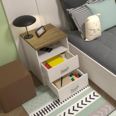 Imagem de Mesa de Cabeceira para Quarto Branco - Bramov Móveis