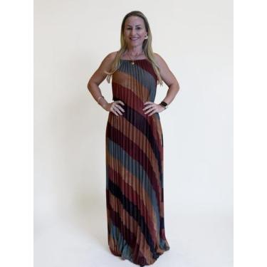 Imagem de Vestido solto cava francesa iodice -, M, Marrom