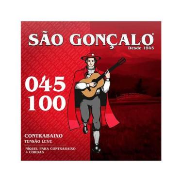 Imagem de Jogo De Cordas P/contra Baixo 4 Cordas Niquel 0.045 - 0.100 São Gonçal