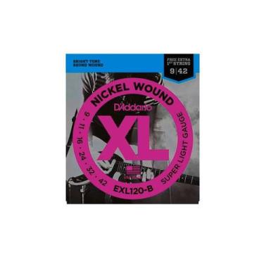 Imagem de Cordas Para Guitarra D Addario Xl Nickel Wound Exl120-b .009-.042 Com 