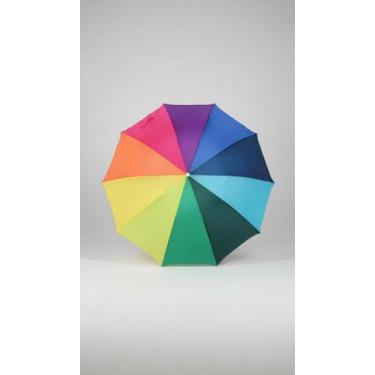 Imagem de Guarda Chuva Arco Iris Grande 10 Hastes Impermeável - Congratulations 
