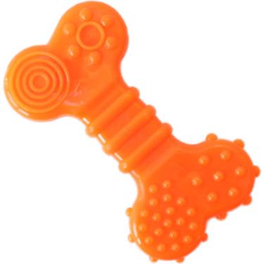 Imagem de Brinquedo Odontopet Osso Flexi Flat Laranja para Cães - Tam. M