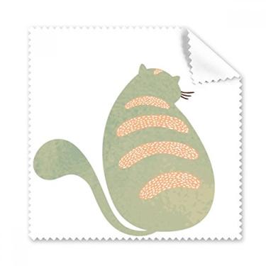 Imagem de Pano de limpeza de tela de telefone com estampa de animal de gato verde com ajuste ciano 5 peças