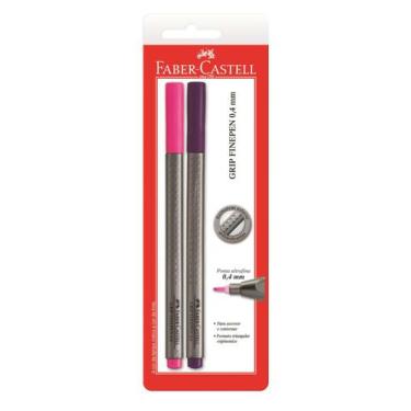 Imagem de Caneta Faber Castell Grip Fine Pen 0.4mm Rosa E Roxo - 2 Un - Faber-Ca