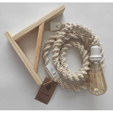Imagem de Luminária Pendente em Macramê Jasmim Branco