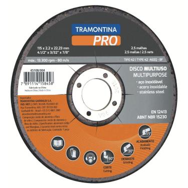 Imagem de Disco de Corte e Desbaste Multiuso 4.1/2" Tramontina PRO Tramontina