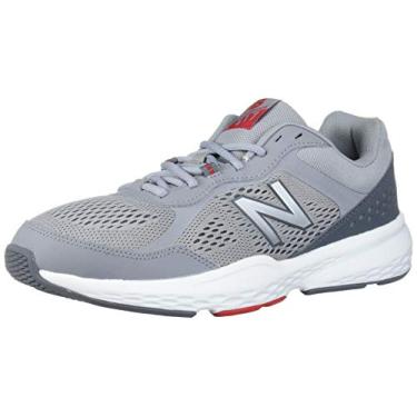 Imagem de New Balance Tênis masculino 517 V2 Cross Trainer, Aço/vermelho, 7.5