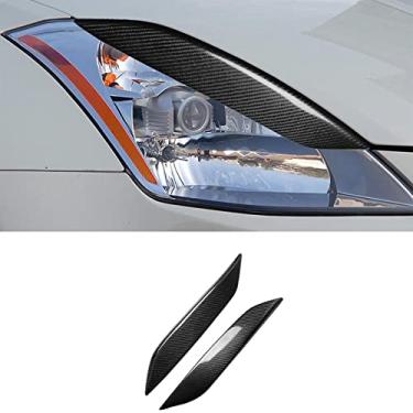 Imagem de JEZOE Decoração de sobrancelha leve adesivo decalque guarnição, para Nissan 350z 2006 2007 2008 2009 Acessórios exteriores do carro