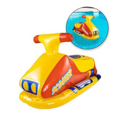 Imagem de Boia Infantil Piscina Para Bebe Inflável Formato Jet Ski Top - Afastor