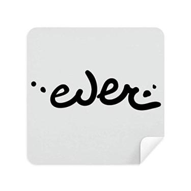 Imagem de DIYthinker Ever Funny Quote Handwrite Style Pano de limpeza de tela tecido de camurça 2 peças