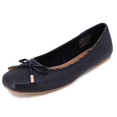 Imagem de Nautica Sapatilhas bailarinas femininas casuais macias para caminhada, Alix-black, 7