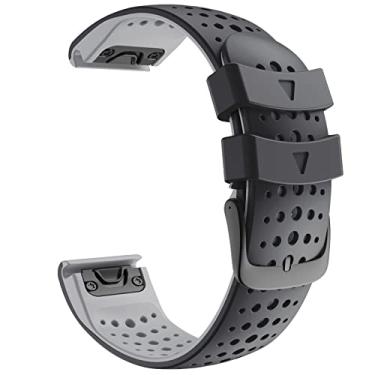 Imagem de KAPPDE Pulseira para Garmin Fenix 5 5Plus Fenix 6 6Plus Relógio Liberação Rápida para Approach S60 S62 Forerunner 935 Pulseira de Silicone Easyfit (Cor: C, Tamanho: para Abordagem S60 S62)