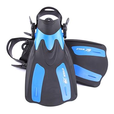 Imagem de DOYING adultos curtas snorkel Swim Flippers Fins com salto ajustável Esportes Aquáticos