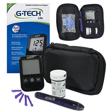 Imagem de Kit Medidor G-tech Lite Glicose Glicemia 10 Tiras + 10 Lancetas
