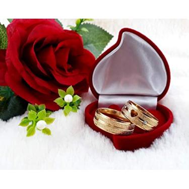 Imagem de Par Aliança Compromisso Casamento Dourado Garantia