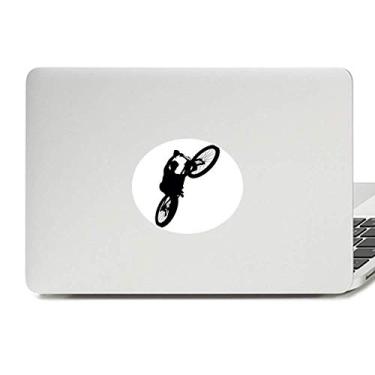 Imagem de Adesivo de notebook com emblema de vinil do jogador de bicicleta para esportes de passeio pulando