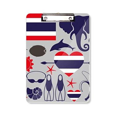 Imagem de Prancheta tradicional alfandegária do Reino da Tailândia Placa de apoio A4