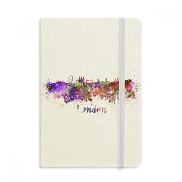 Imagem de Caderno em aquarela London Britain City oficial de tecido capa dura para diário clássico
