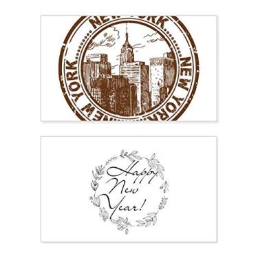 Imagem de America New York Classic Country City Ano Novo Festival Cartão de felicitações Bless Message Present