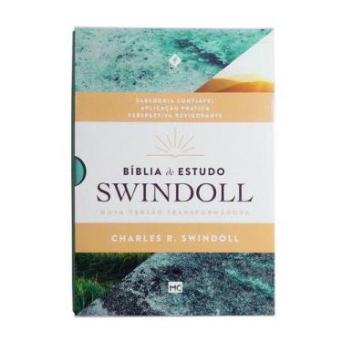 Imagem de Bíblia De Estudo Swindoll: Nvt - Capa Aqua, De Swindoll, Charles R.. E