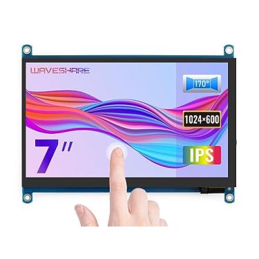 Imagem de Waveshare 7inch HDMI LCD (H) 1024x600 Hardware Resolution IPS Capacitive Touch Screen Supports Various Systems Multi Mini-PCs Raspberry Pi4
