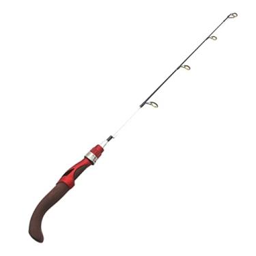 Imagem de Varas de pesca 65 cm Carretel de vara de pesca no gelo de inverno Combos Conjunto de equipamentos de pesca com cabo curvo Truta de inverno Portátil Spinning LCE Vara de pesca telescópica (Cor: Vara de pesca)