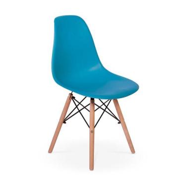 Imagem de Cadeira Charles Eames Eiffel Dkr Wood - Design - Turquesa - Império Br