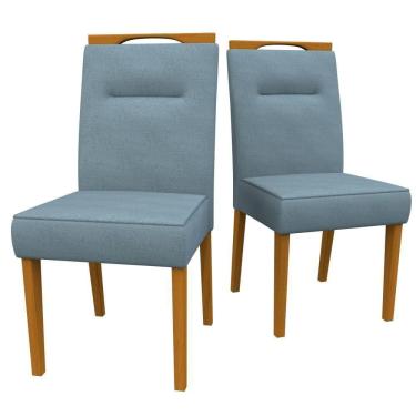 Imagem de Kit 2 Cadeiras Para Mesa De Jantar Lectus Ype/Azul New Ceval